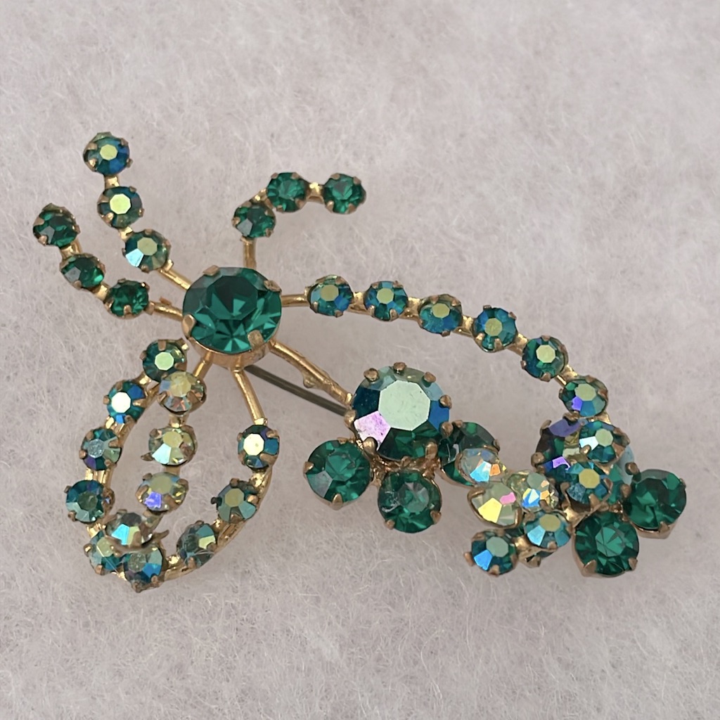 Vintage Rare Austria Rhinestones Brooch